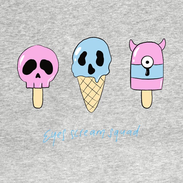 Scary ice cream: eyes scream squad by cgcreation